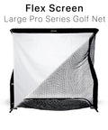 Pro Series 9 Flex Golf Simulator Screen For Home Practice with net setup, professional-grade impact screen, black frame