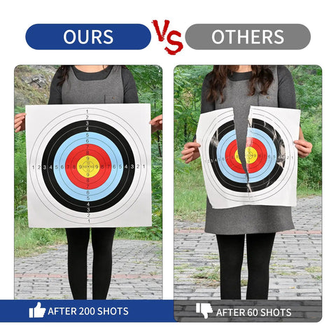 Comparison of Archery Target Paper Set For Backyard Practice And Hunting With No Fuss Fixing 23.6 Inch Standard Bow Target Face.