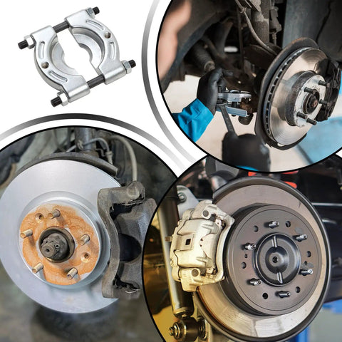 Beefy Bearing Puller For Cars And Trucks Pro Grade Auto Maintenance Tool displayed with car axle application scenes.