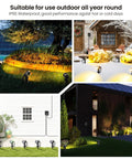 Outdoor LED Landscape Lighting Kit 12 Pack With Remote Control Dimmable IP66 Waterproof Spot Lights in garden and yard