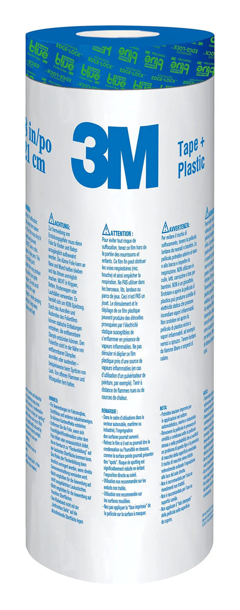 Paint Tape With Plastic Duo That Clings For Easy Positioning And No Residue Finish 48 Inch Wide Masking Film Unfolds From A 30 Yard Roll