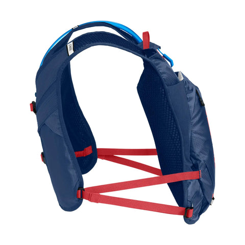 Side view of Deep Sea Chase Race 4 Bike Hydration Vest With 50oz Reservoir Built For Quick Sips On Fast Road And Gravel Rides
