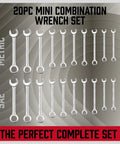 Beefy 22 Piece Mini Wrench Set With Metric And SAE Sizes From 4 To 10mm And 5 32 Inches To 7 16 Inches High Carbon Steel Angled Design