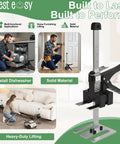 Heavy Duty Furniture Jacks 2 Pack Labor Saving Lifting Handles For Sofas Beds And Cabinets Up To 360 Lbs Capacity in action lifting a sofa.