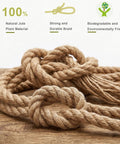 2 Inch Thick Manila Rope Natural Jute For Docks And Nautical Decor 65 Feet Long With Strong 4400 Lbs Safe Working Load