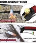 Heavy Duty Propane Weed Torch Kit With Turbo Trigger demonstrates high BTU flame control for weeding and melting snow on surfaces.