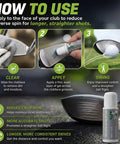 Steps to use Two Pack Golf Anti Slice Gel Sticks 2.2 Oz for real time swing feedback on club face