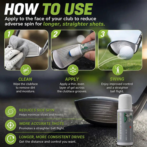 Steps to use Two Pack Golf Anti Slice Gel Sticks 2.2 Oz for real time swing feedback on club face