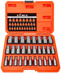 Heavy Duty 29 Piece Screw Extractor Set Hex Head MultiSpline Easy Out Bolt Remover Kit in CRMO Steel in open case