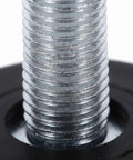 Close-up of thread on Adjustable Furniture Leveling Feet Kit 12 Pcs With T Nuts And Anti Slip Pads 1/4 Inch Thread Carbon Steel And PP Build