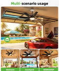 28 Inch Socket Mount Fan With Led Remote, E26 Bulb Holder, 3000K To 6000K Dimmable Glow in garage, courtyard and bedroom.