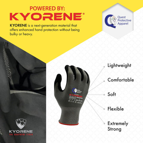 Lightweight Graphene Cut Resistant Work Gloves ANSI A1 For Gardening, DIY, Mechanical And General Handling, Small Size