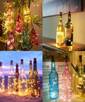 Wine Bottle Cork Lights With 12 LED Fairy String Lights Waterproof Battery Operated 10 Pack For Jars Parties Weddings