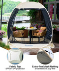 Pop Up Screen House Gazebo Igloo Canopy with Mosquito Netting Sides Instant UV Resistant Sun Shelter for Backyard Hangout 6x6 ft