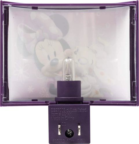 Minnie Mouse Wrap Shade LED Night Light Kid-Friendly Plug-In Wall Night Light With Dusk-To-Dawn Sensor For Kids Bedrooms Nurseries Playrooms Bathrooms Soft Pink Finish