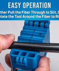Using Miniflex Tube Fiber Optic Slit And Ring Tool For Five Point Eight To Twelve Millimeters Cables with easy open lock design