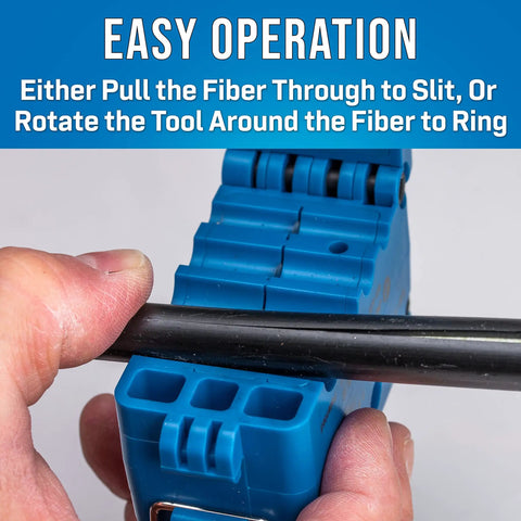 Using Miniflex Tube Fiber Optic Slit And Ring Tool For Five Point Eight To Twelve Millimeters Cables with easy open lock design
