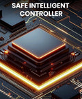 Close-up of safe intelligent controller on circuit board from 20W 12V Solar Panel Charger Kit With Built In Dual Stage Smart Charging Controller Portable Waterproof Battery Maintainer For Car Boat RV Tractor With Cig Plug And Alligator Clips.