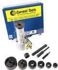 Punch Driver Knockout Set for Drill Driven Holemaking with durable punches, dies, and storage case for up to 2 inch conduit in 10 gauge steel.
