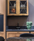 Modern kitchen with 3 inch wide foot cabinet pulls 10 pack matte black cabinet handles for kitchen cabinets and drawers with screws included.