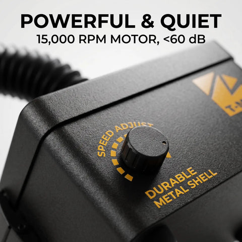 Close-up of Heavy-Duty Solder Fume Extractor 80W, 168 M3 Per Hour Airflow, HEPA And Carbon Filtration with speed control knob.