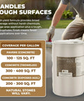 Premium Penetrating Masonry Sealer For Concrete Brick And Pavers Sets Up Tough As Nails Water Barrier 55 Gallon drum on patio.