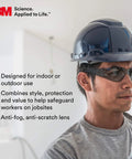 Man wearing Ultra Lightweight Anti Fog Safety Glasses With Wraparound Coverage For Unisex Use ANSI Z87 Rated Eye Protection