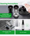 Cleaning guidelines for Heavy Duty Immersion Blender Handheld Corded 1100W Full Copper Motor 5-in-1 Hand Blender Set.
