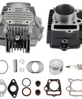 52.4mm Big Bore Cylinder and Head Kit with Piston Ring Rebuild Set and Gasket Pack for 4 Stroke 110cc Taotao Coolster Engine