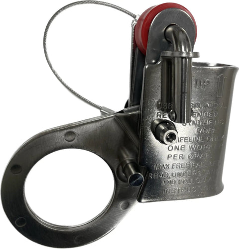 Pro Grade Automatic Energy Absorbing Rope Grab For Fall Protection 5/8-Inch, Accepts 1/2 To 5/8-Inch Rope, 130-310 Lbs Capacity