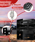 Heavy Duty 20 Lb Propane Tank Holder Bracket For RV, Truck, Trailer, Boat, Stainless Steel Scratch Resistant
