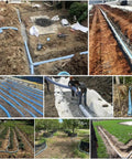 Installation of Flexible 2 Inch Perforated French Drain Pipe With Nonwoven Fabric For Yard Lawn Patio And Landscape Drainage