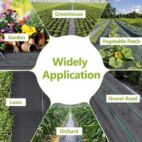 Heavy Duty Weed Barrier Landscape Fabric Pro Grade 4 Ft By 100 Ft Ground Cover For Gardening And Farming application examples