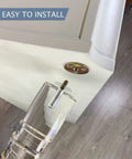 12 Inch Acrylic Furniture Legs Set Of 4 For Cabinets TV Stands Benches And More Slick Modern Clear Design With Gold Feet installation