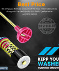 Upgraded Suspension Rod Kit For Samsung Washers DC97 16350V With Four Rods Ball Sockets And Dampening Components To Absorb Shock Reduce Tub Movement And Restore Stability Easy Install And Long Lasting Durability, suspension rod kit with coil spring and ball socket