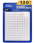120 Pack Felt Cabinet Bumpers With Strong Self Adhesive Backing White Door And Drawer Pads For Furniture Surfaces Stop Scratches And Dents Dead In Their Tracks on packaging.