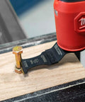 Badass Reciprocating Saw Blades One Three Eighth Inch Carbide Tipped Titanium Coated Metal Cutter being used on a rusted bolt.