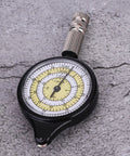 Chrees Map Measuring Gauge with metal wheel, 3.74x1.77 inches, used for quick distance measurement on maps.