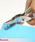 Using Two Pack One Hole Punch For Home Office, 5 Sheet Capacity Per Punch, 0.25 Inch Hole Size, Nickel Plated Silver Hand Tool