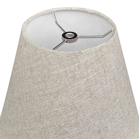 Black Linen Cone Barrel Lamp Shade Set Of 2 For Floor And Table Lamps, 7x14x9 Inches, Fabric Shade With Spider Fitting Requires Harp