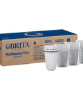 Refillable Water Filter Starter Kit For Pitchers And Dispensers BPA Free Includes 1 Reusable Filter Shell And 3 Refills