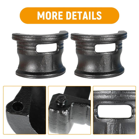 Close-up of two metal adapters for All In One Fork Seal Driver Tool Kit For Motorcycle And Bike 35mm To 50mm With Six Adapters