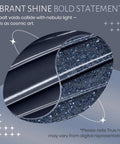 Close-up of Ombre Pat Painting Gel And Nail Art Kit in Two Color Grey Blue And Glitter Blue with vibrant shine and cosmic effect