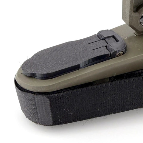Close-up of SBA3 Storage Plug With Split Fix And Shape Retainer, showing 3D-printed material fit on SBA3 receiver for safe storage.