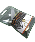 Premium Router Inlay Kit Featuring Solid Brass Guide Bushings Plus One Eighth Inch Carbide Downcut Bit in packaging.