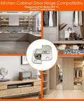 Two Pack Pie Cut Corner Cabinet Hinge With Adjustable Concealed Door Hinge 343.90.710 compatible with Mepla SSP 17 19 21