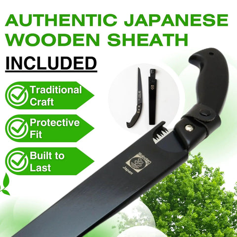 Japanese Pruning Saw With Fluorine Coated High Carbon Steel Blade 9.4 Inch Tooth Pitch 7.5 Millimeter Smooth Pull Cuts Wooden Handle