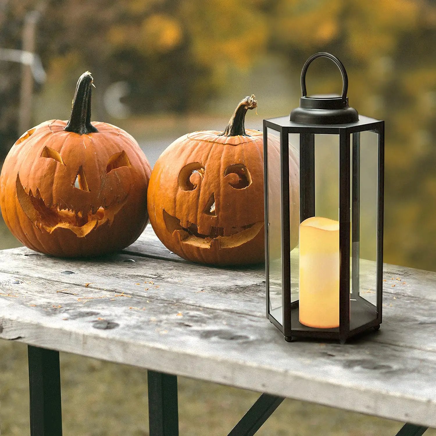Outdoor Solar Powered Lantern With Flameless Candle – 18