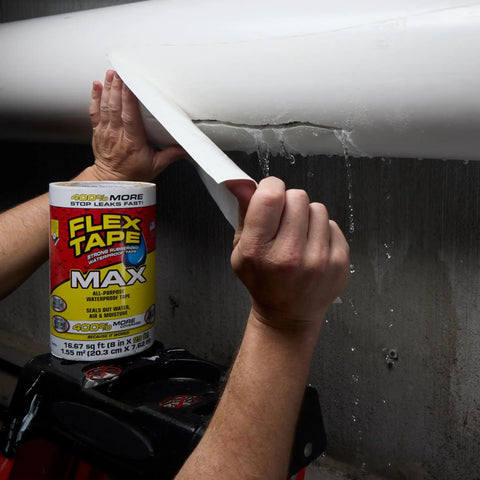 Applying Original Thick Rubberized Waterproof Tape That Seals Leaks And Patches Underwater Works Indoors Or Outdoors
