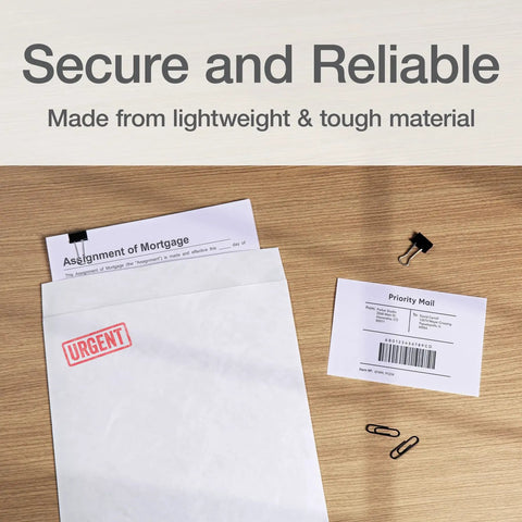 Self Sealing Tyvek Mailers Built Tough For Real Shipping Protection, Lightweight 14 Lb DuPont Material, Moisture And Tear Resistant